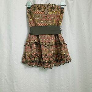 Anthropologie Floreat Strapless Top